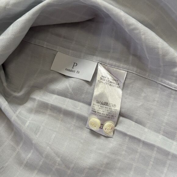 Ermenegildo Zegna Comfort Fit Dress Shirt Check Men’s Size 41/16 Large - Picture 7 of 12